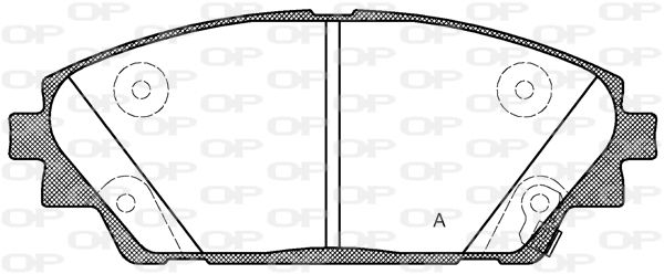 OPEN PARTS Bremžu uzliku kompl., Disku bremzes BPA1569.02